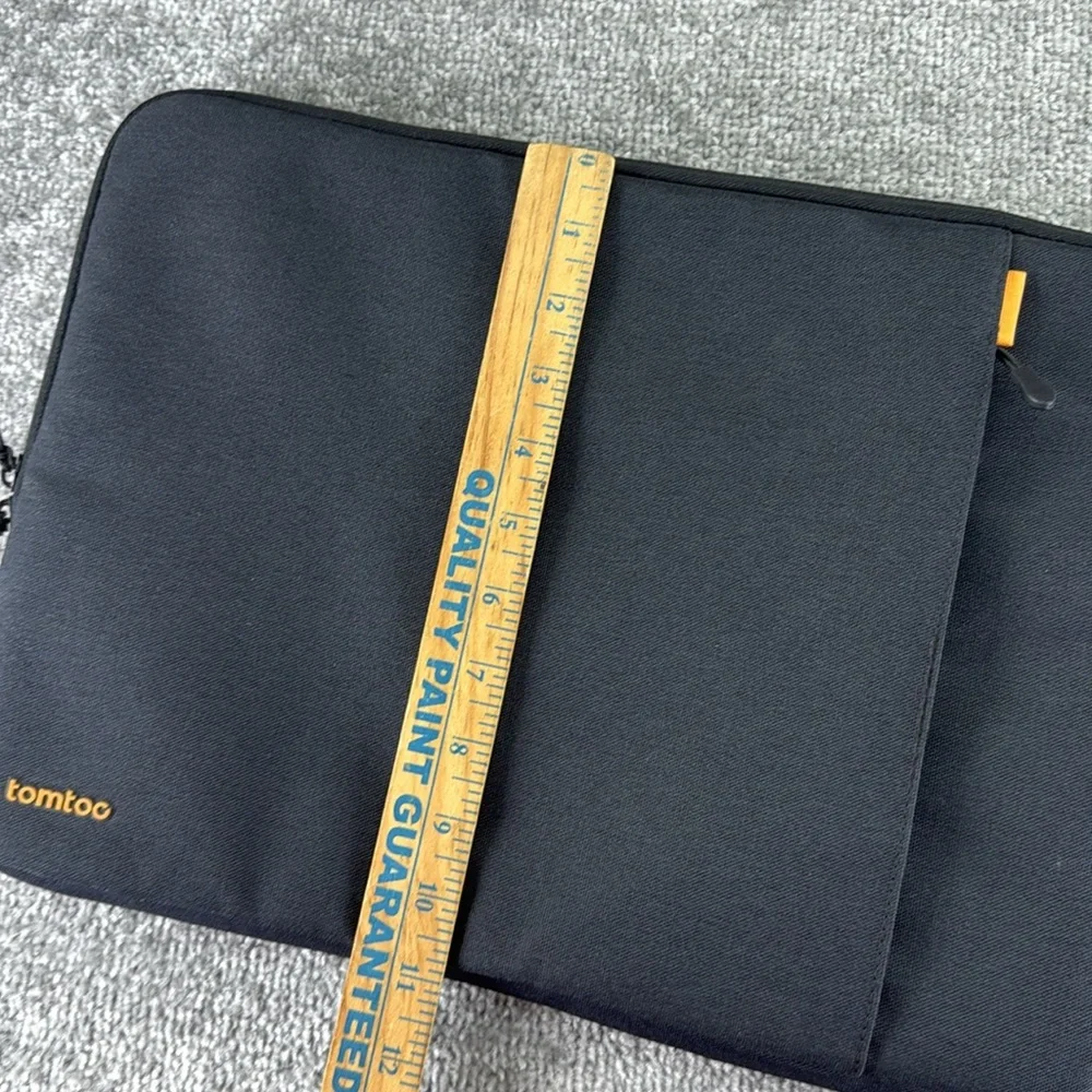 Tomtoc Black Protective Laptop Sleeve Case Zip Around Padded